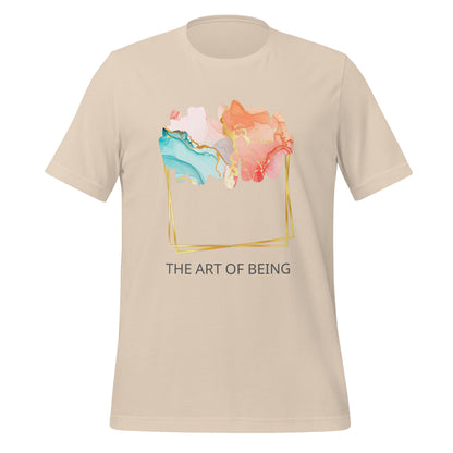 Luxe Abstract Marble Print Tee with Inspirational Quote | Elegant Boho-Chic Top