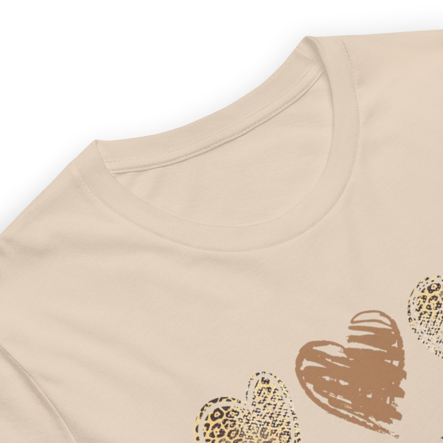 Leopard Heart Graphic Tee - Enjoy Life Everyday Aesthetic Boho T-Shirt - Cozy  Top