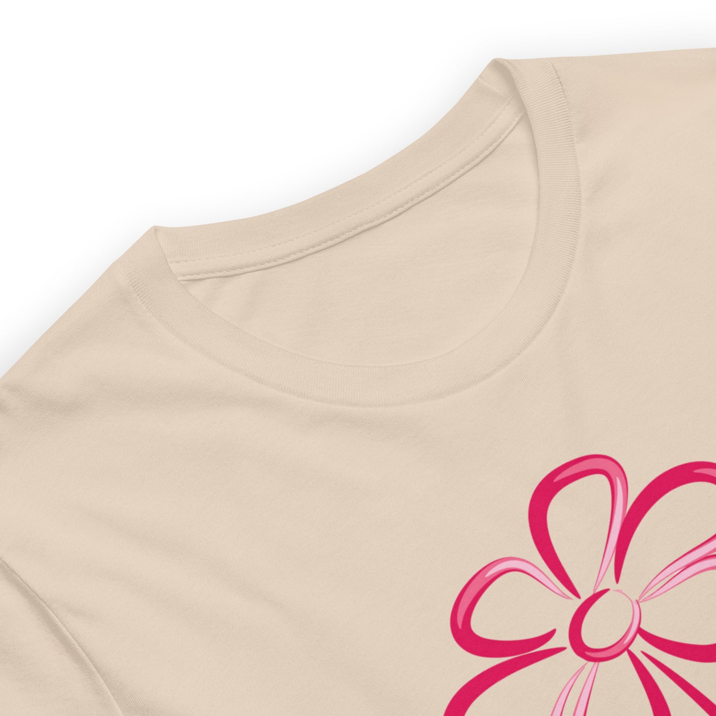Fuchsia Flower Line Art Graphic Tee - Premium Cotton T-Shirt