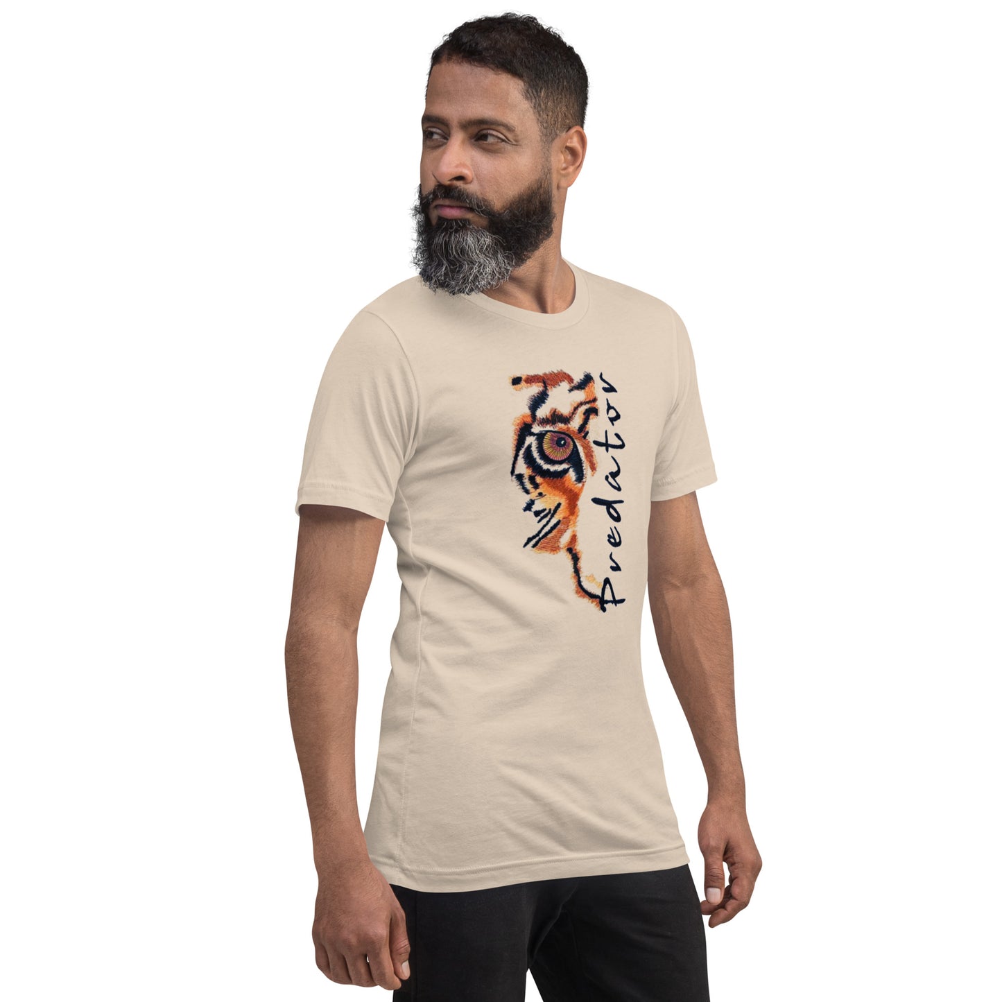 Predator Tiger Eye Graphic Tee - Minimalist Luxe Streetwear T-Shirt