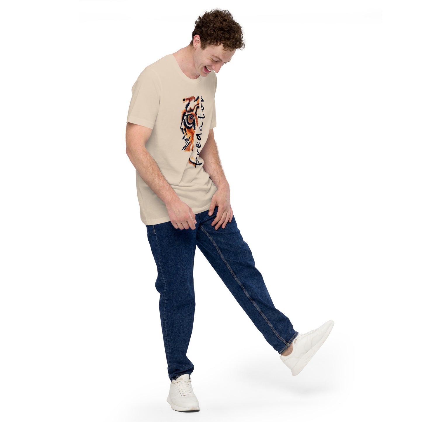 Predator Tiger Eye Graphic Tee - Minimalist Luxe Streetwear T-Shirt