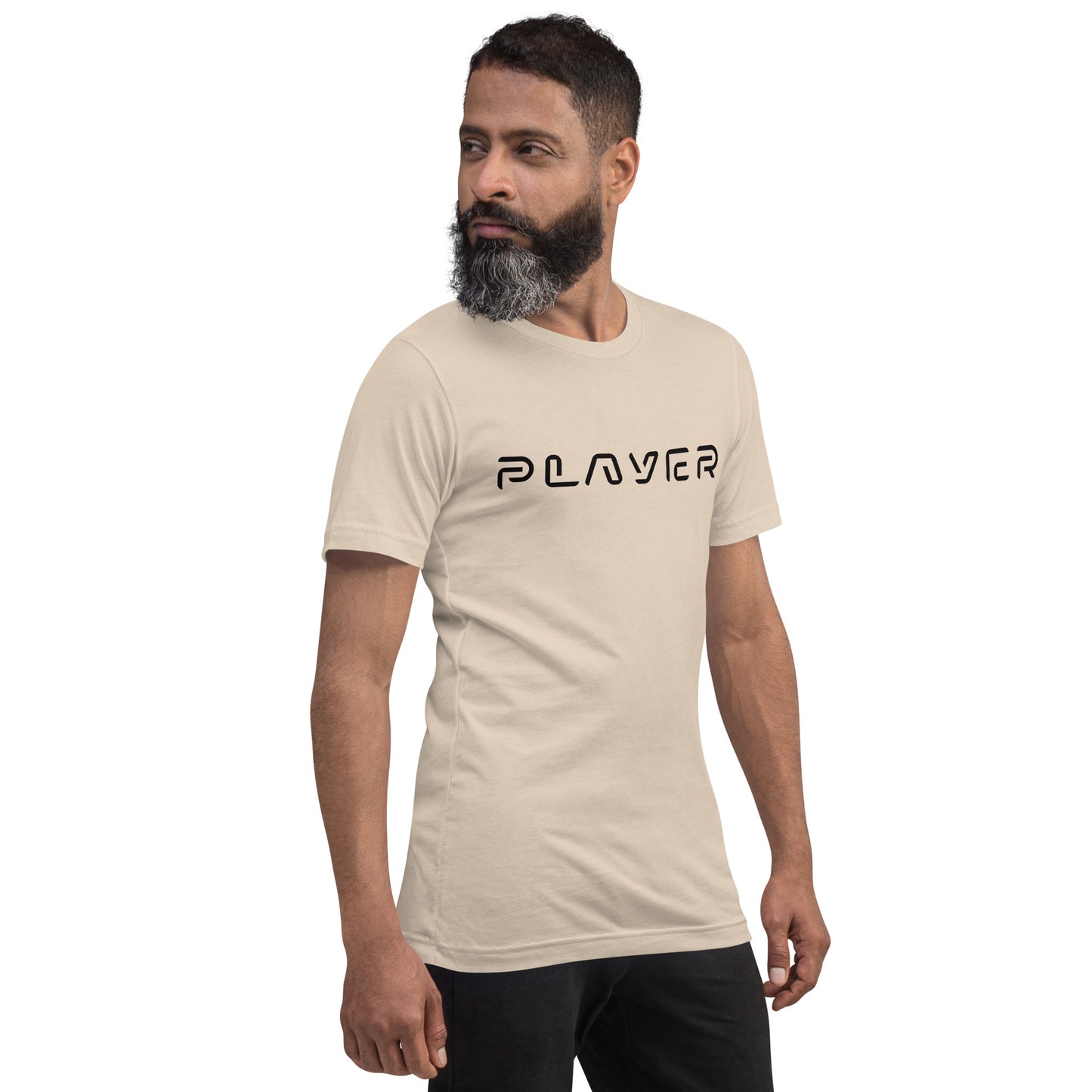 Player Futuristic Typographic Tee - Minimalist Cyber Streetwear T-Shirt