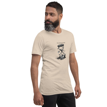 No Time Limits Hourglass Graphic Tee - Surrealist Minimalist Art T-Shirt