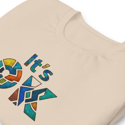 It's OK Mosaic Typography Tee - Premium Men's Casual Comfort Cotton Top