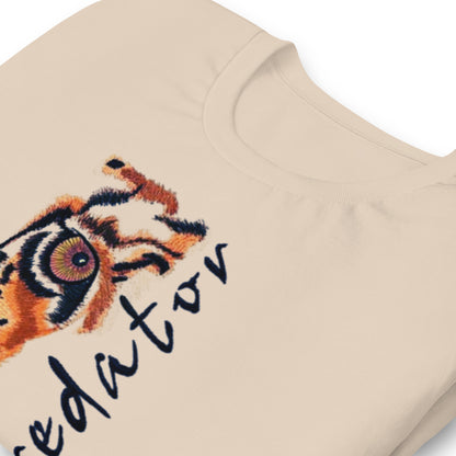 Predator Tiger Eye Graphic Tee - Minimalist Luxe Streetwear T-Shirt