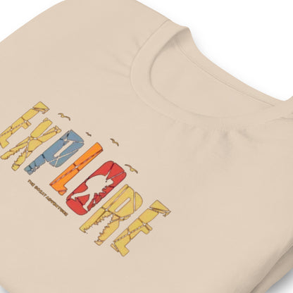 Explore The Great Adventure Graphic Tee - Retro Boho Nature & Hiking T-Shirt