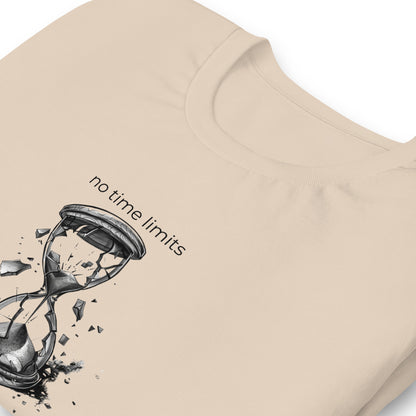 No Time Limits Hourglass Graphic Tee - Surrealist Minimalist Art T-Shirt
