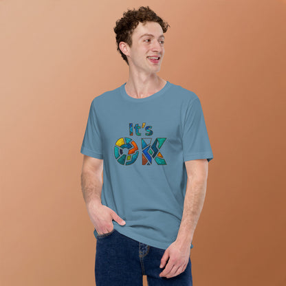 It's OK Mosaic Typography Tee - Premium Men's Casual Comfort Cotton Top