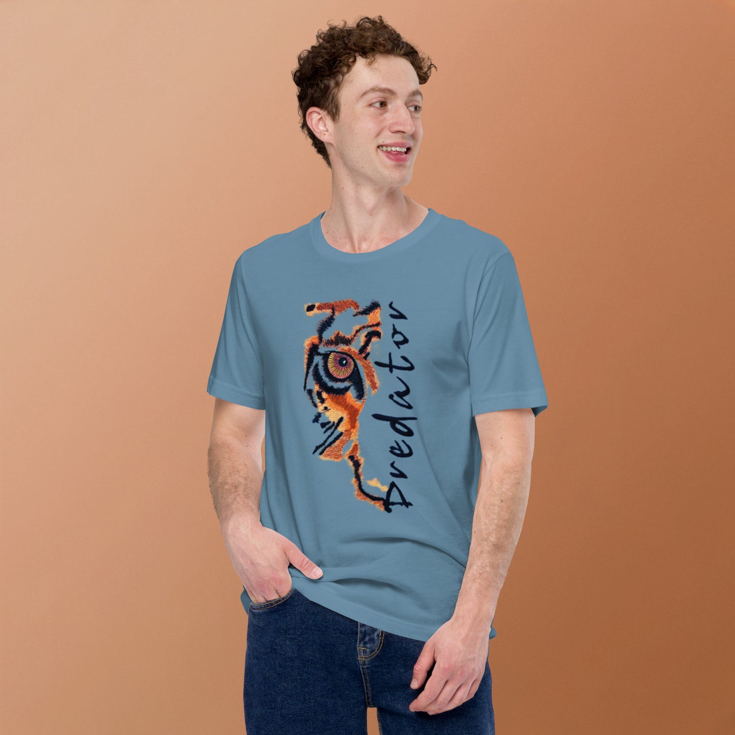 Predator Tiger Eye Graphic Tee - Minimalist Luxe Streetwear T-Shirt