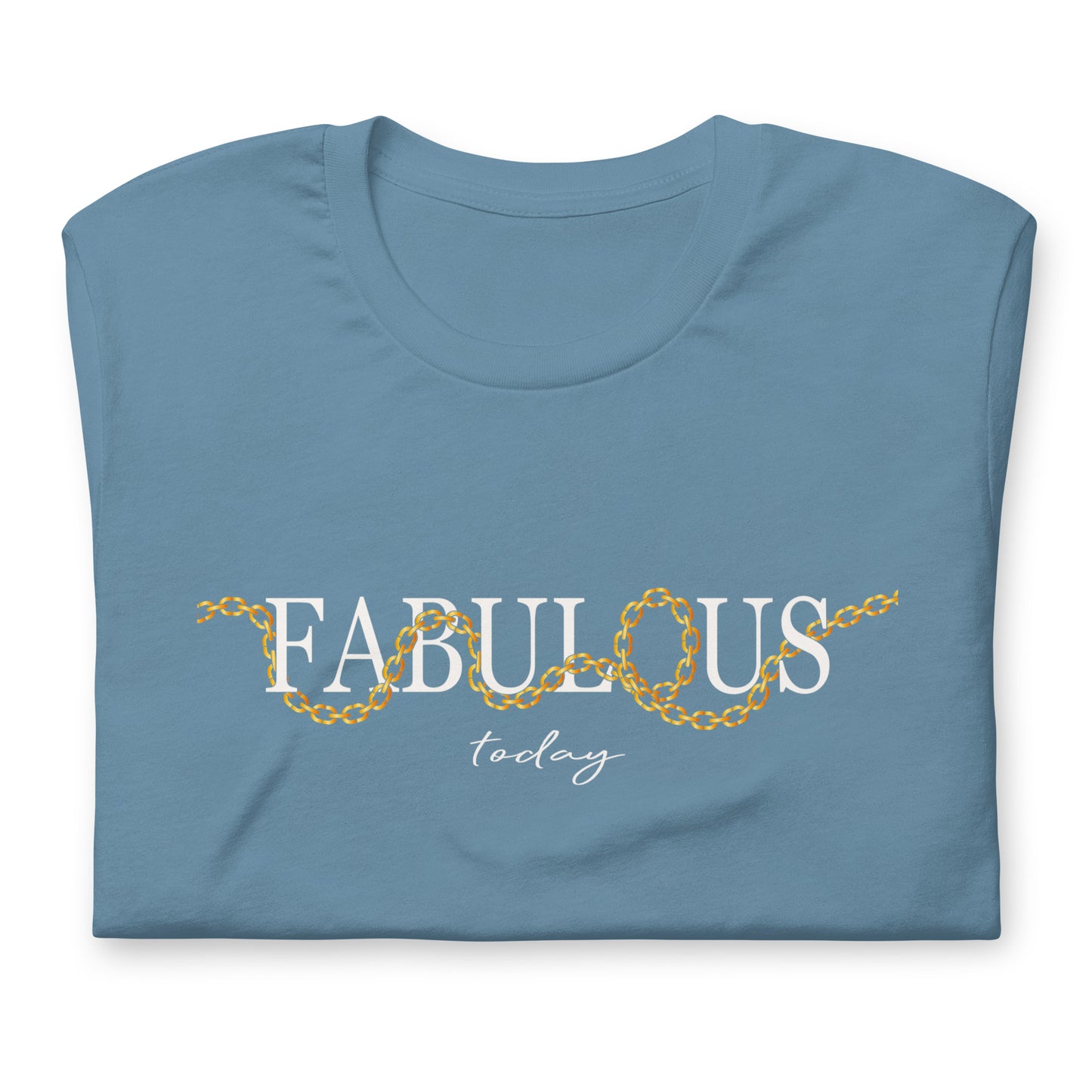 Elyx "Fabulous Today" Golden Chain Graphic Tee - Premium Soft Cotton T-Shirt for Women