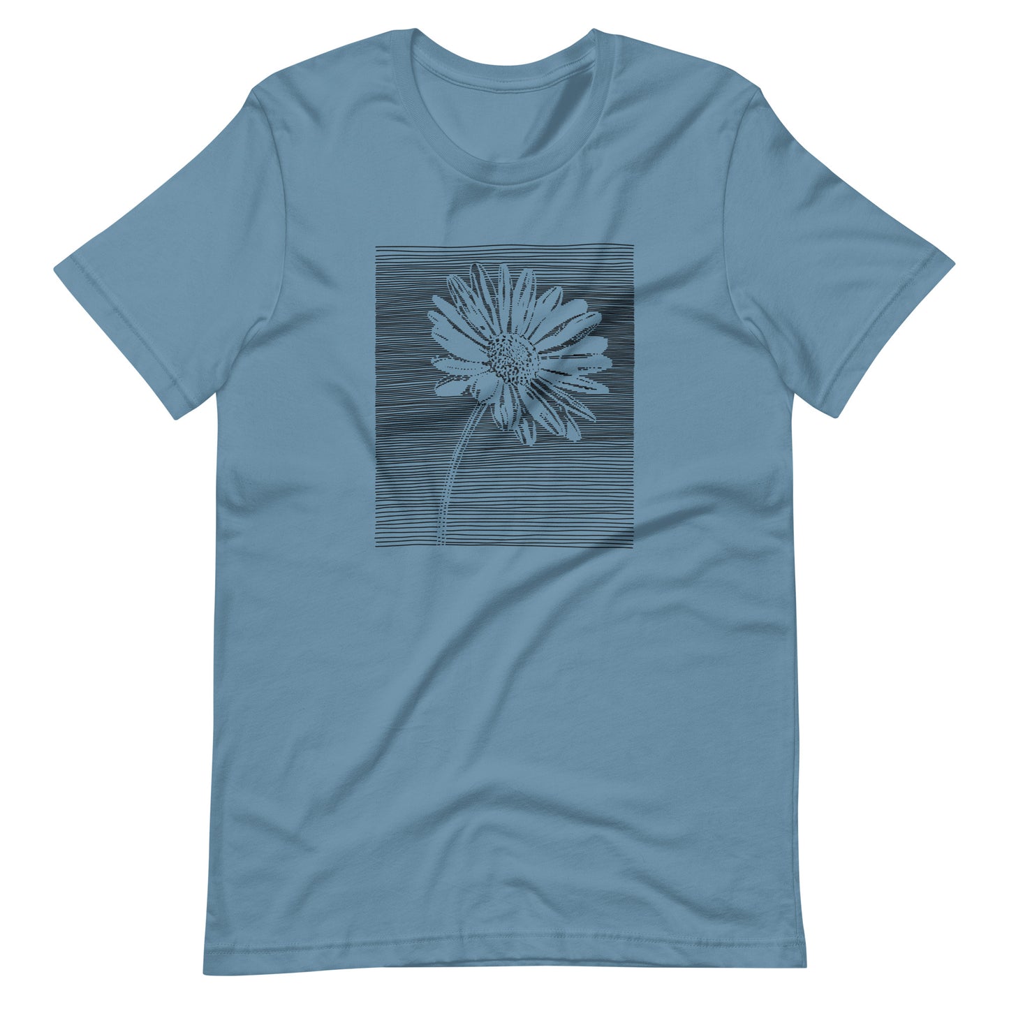 Elyx Minimalist Daisy Line Art Woman Graphic Tee