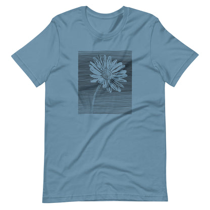 Elyx Minimalist Daisy Line Art Woman Graphic Tee