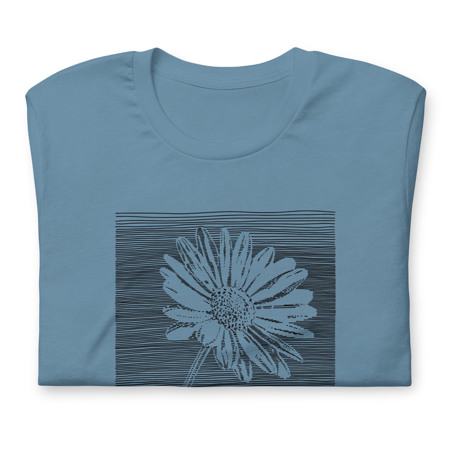 Elyx Minimalist Daisy Line Art Woman Graphic Tee