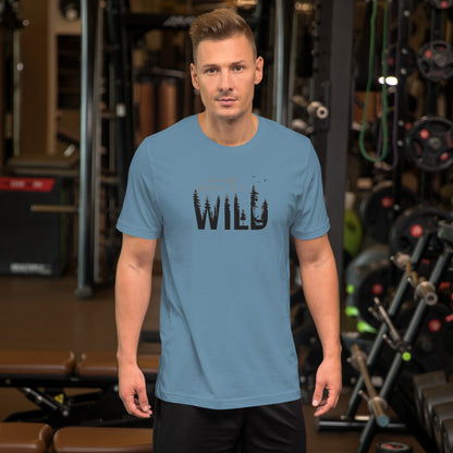 Embrace the Great Outdoors with the "Into the Wild" Premium Men's Graphic Tee