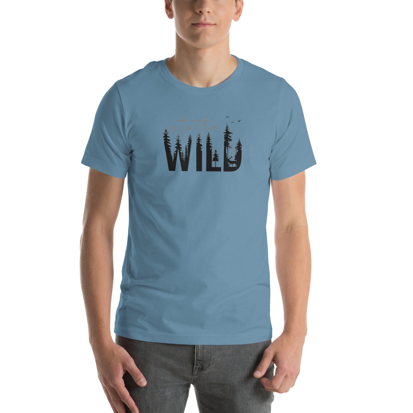 Embrace the Great Outdoors with the "Into the Wild" Premium Men's Graphic Tee