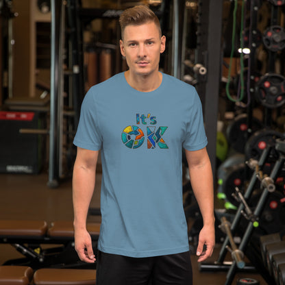 It's OK Mosaic Typography Tee - Premium Men's Casual Comfort Cotton Top