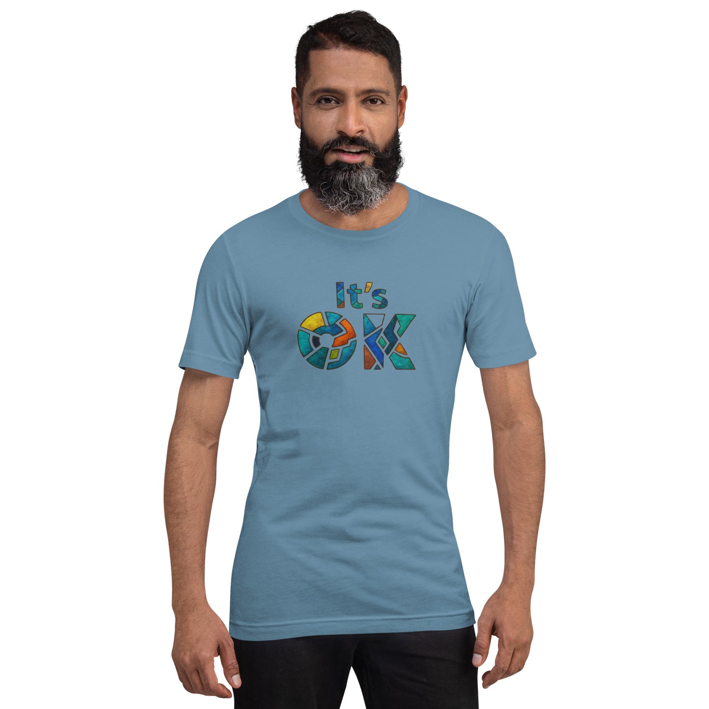 It's OK Mosaic Typography Tee - Premium Men's Casual Comfort Cotton Top