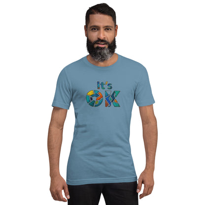 It's OK Mosaic Typography Tee - Premium Men's Casual Comfort Cotton Top