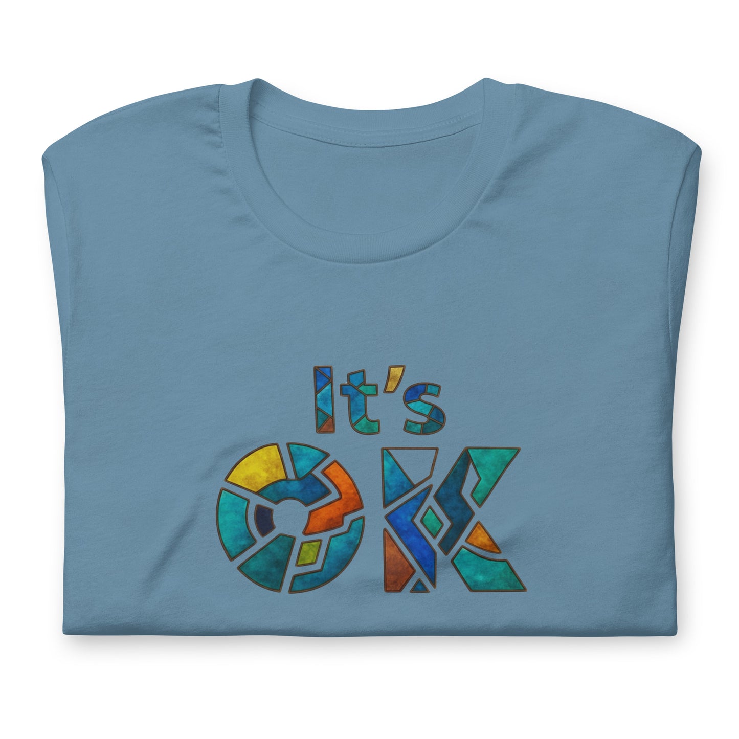 It's OK Mosaic Typography Tee - Premium Men's Casual Comfort Cotton Top