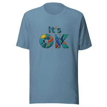 It's OK Mosaic Typography Tee - Premium Men's Casual Comfort Cotton Top