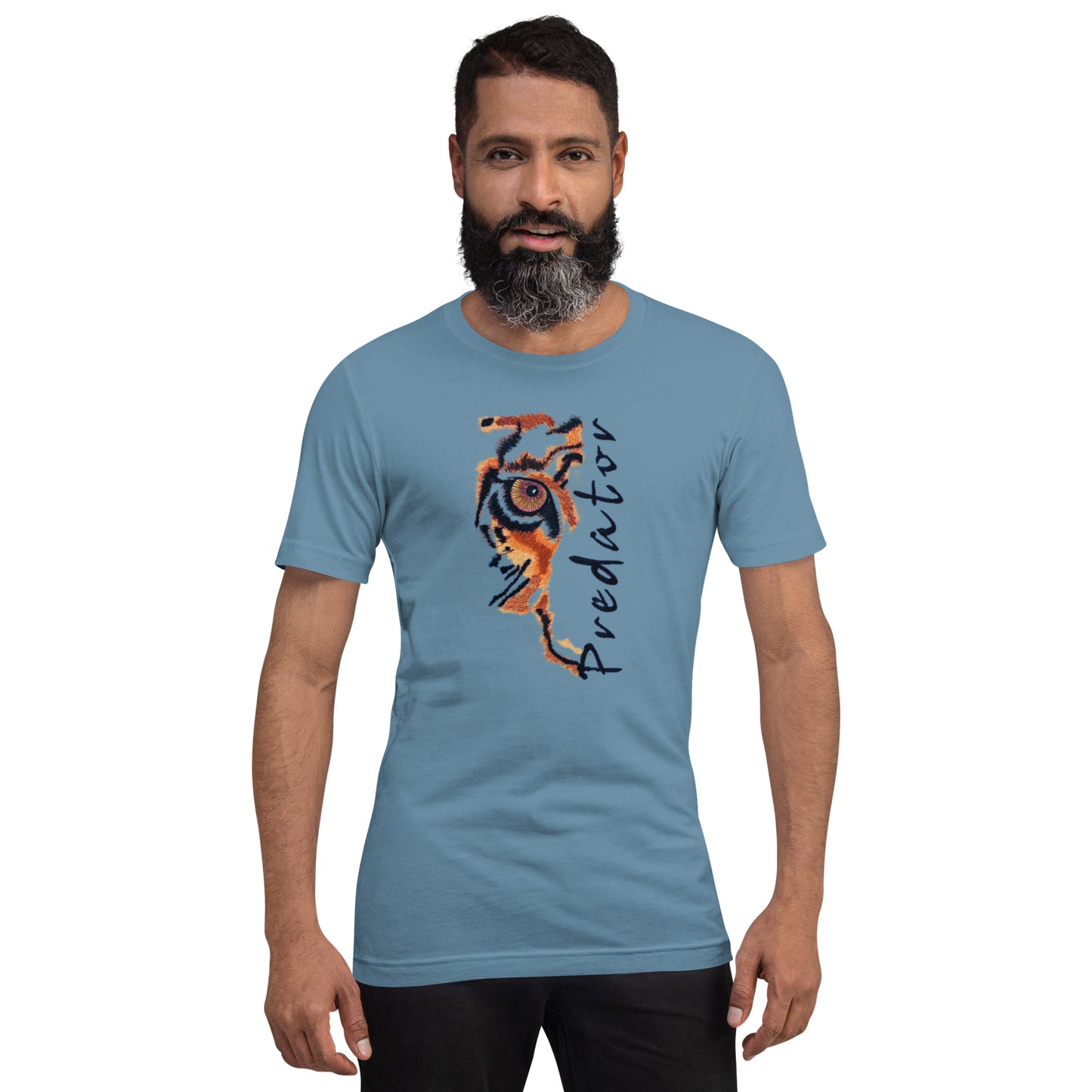Predator Tiger Eye Graphic Tee - Minimalist Luxe Streetwear T-Shirt