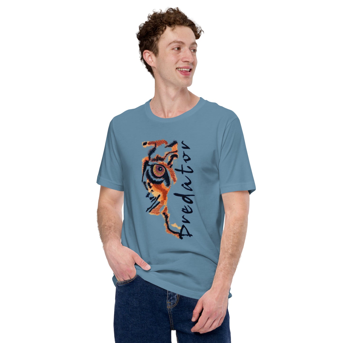 Predator Tiger Eye Graphic Tee - Minimalist Luxe Streetwear T-Shirt