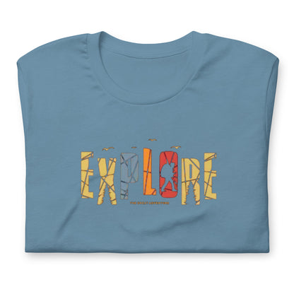 Explore The Great Adventure Graphic Tee - Retro Boho Nature & Hiking T-Shirt