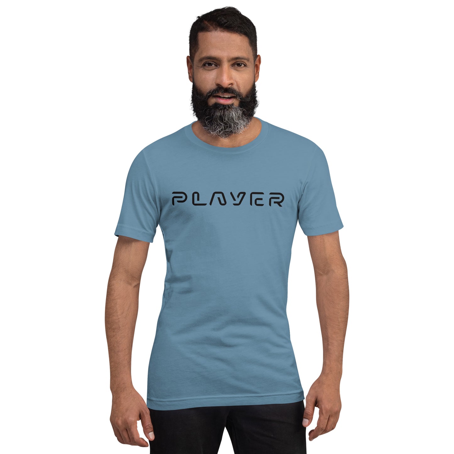 Player Futuristic Typographic Tee - Minimalist Cyber Streetwear T-Shirt