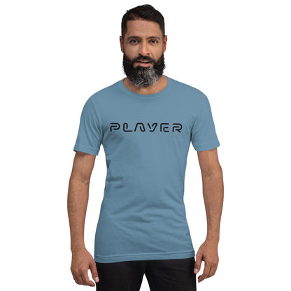 Player Futuristic Typographic Tee - Minimalist Cyber Streetwear T-Shirt