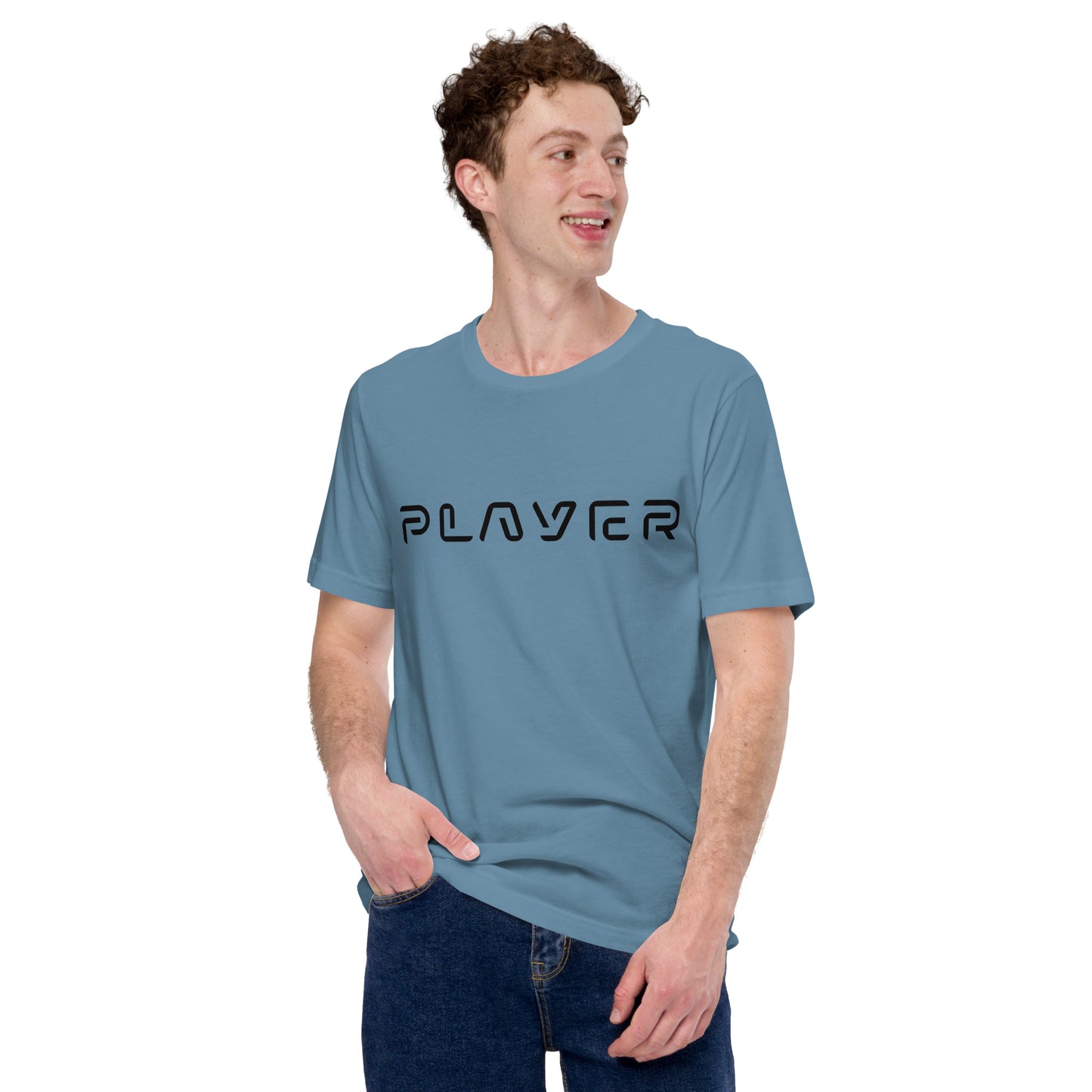 Player Futuristic Typographic Tee - Minimalist Cyber Streetwear T-Shirt