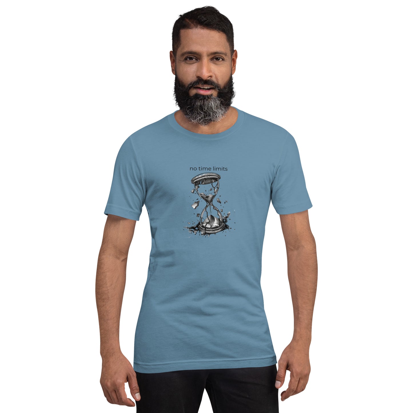 No Time Limits Hourglass Graphic Tee - Surrealist Minimalist Art T-Shirt