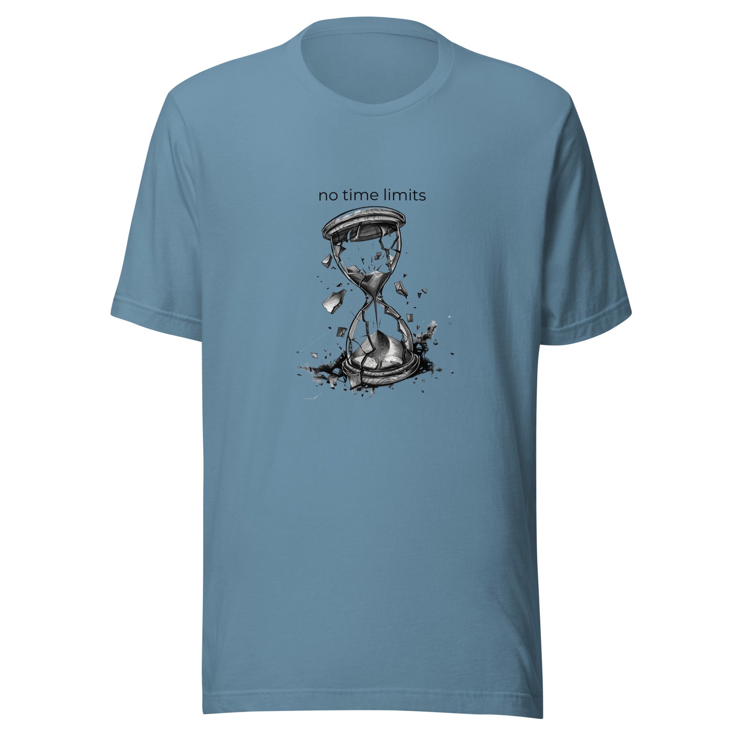 No Time Limits Hourglass Graphic Tee - Surrealist Minimalist Art T-Shirt