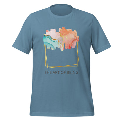 Luxe Abstract Marble Print Tee with Inspirational Quote | Elegant Boho-Chic Top