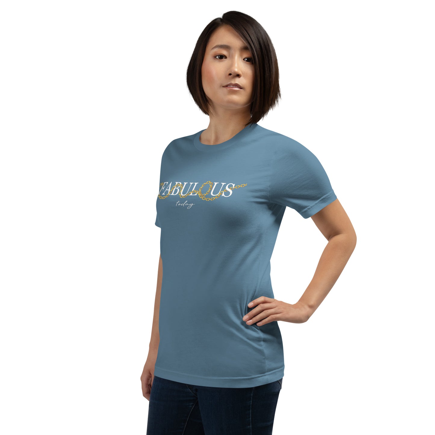 Elyx "Fabulous Today" Golden Chain Graphic Tee - Premium Soft Cotton T-Shirt for Women