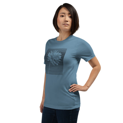 Elyx Minimalist Daisy Line Art Woman Graphic Tee
