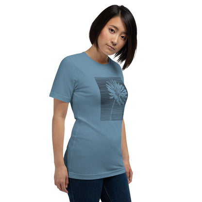 Elyx Minimalist Daisy Line Art Woman Graphic Tee