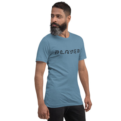 Player Futuristic Typographic Tee - Minimalist Cyber Streetwear T-Shirt