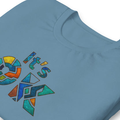 It's OK Mosaic Typography Tee - Premium Men's Casual Comfort Cotton Top