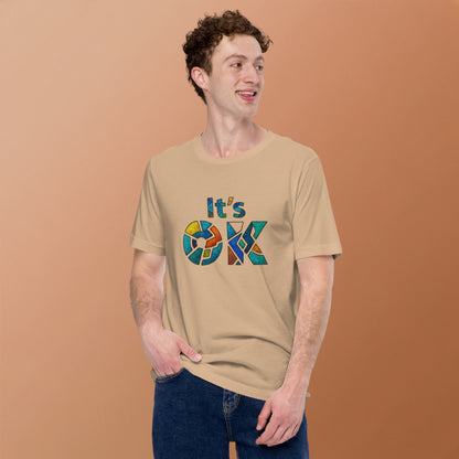 It's OK Mosaic Typography Tee - Premium Men's Casual Comfort Cotton Top