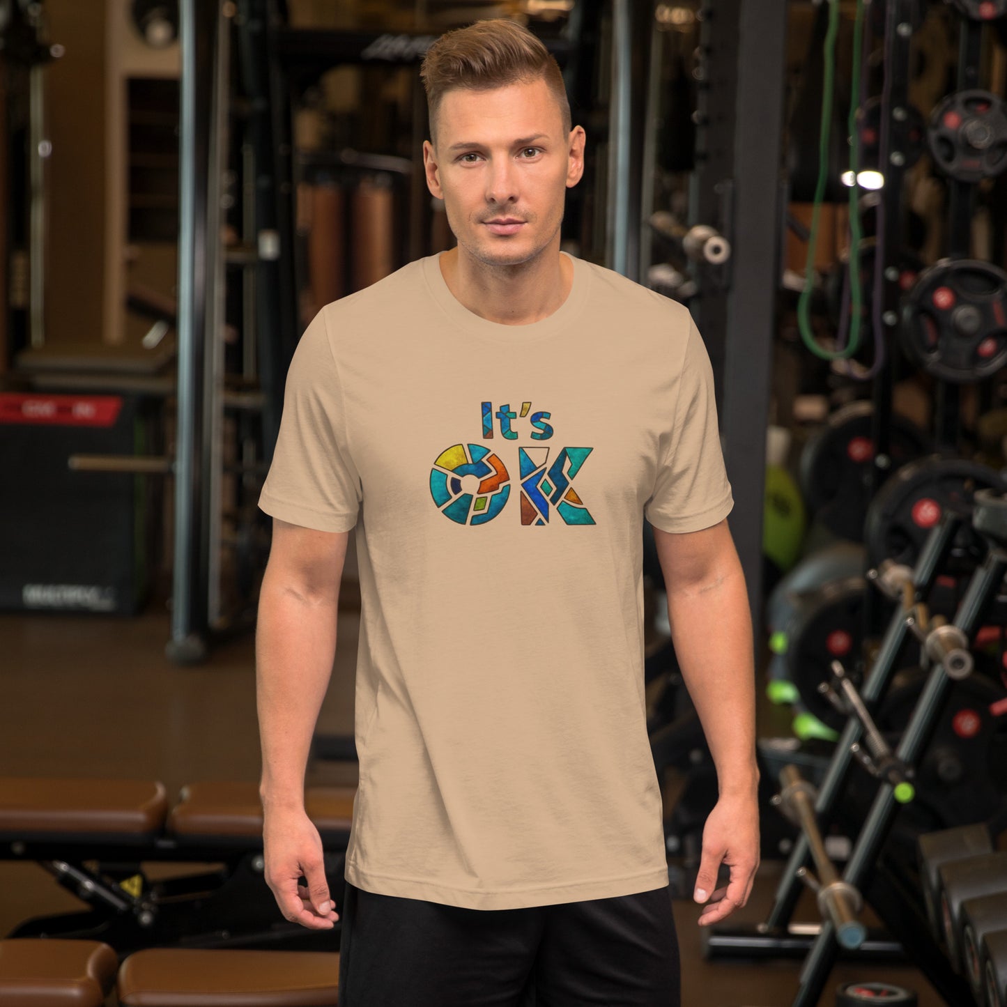 It's OK Mosaic Typography Tee - Premium Men's Casual Comfort Cotton Top