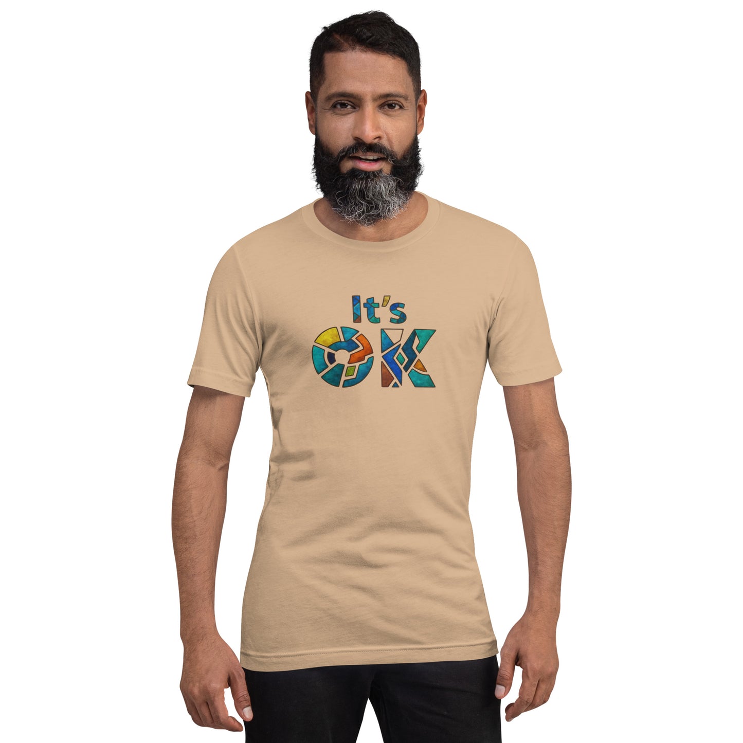 It's OK Mosaic Typography Tee - Premium Men's Casual Comfort Cotton Top