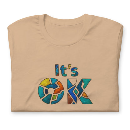 It's OK Mosaic Typography Tee - Premium Men's Casual Comfort Cotton Top