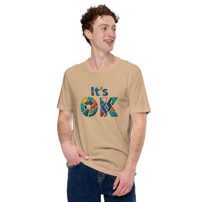 It's OK Mosaic Typography Tee - Premium Men's Casual Comfort Cotton Top