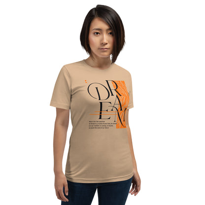 Dream Avant-Garde Typographic Tee - Abstract Minimalist Women's Streetwear T-Shirt