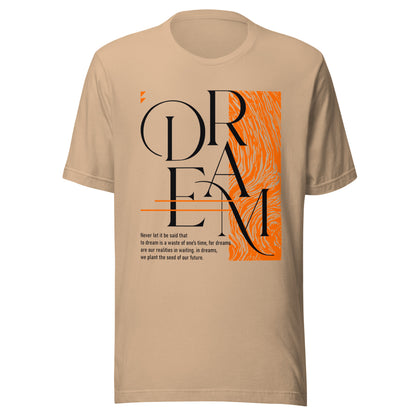 Dream Avant-Garde Typographic Tee - Abstract Minimalist Women's Streetwear T-Shirt