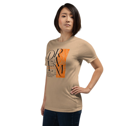 Dream Avant-Garde Typographic Tee - Abstract Minimalist Women's Streetwear T-Shirt