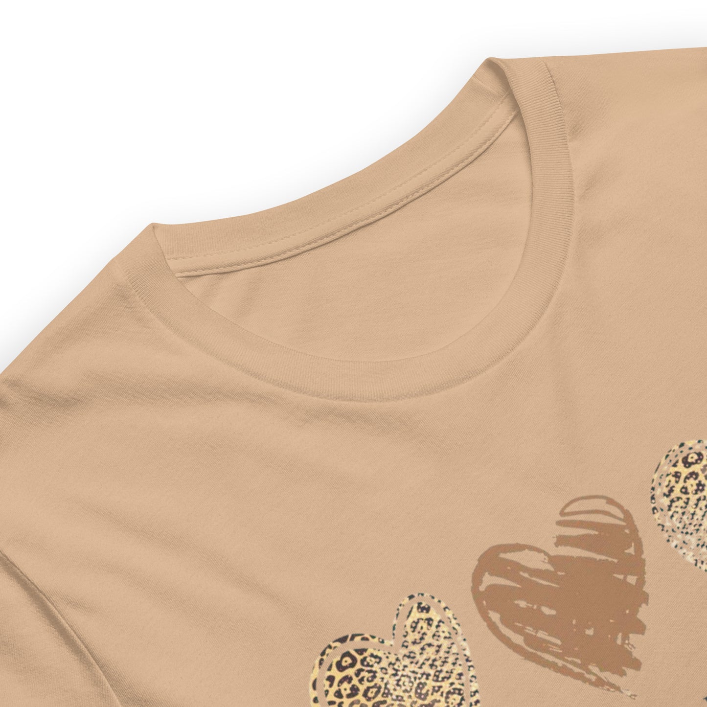 Leopard Heart Graphic Tee - Enjoy Life Everyday Aesthetic Boho T-Shirt - Cozy  Top