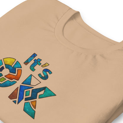 It's OK Mosaic Typography Tee - Premium Men's Casual Comfort Cotton Top
