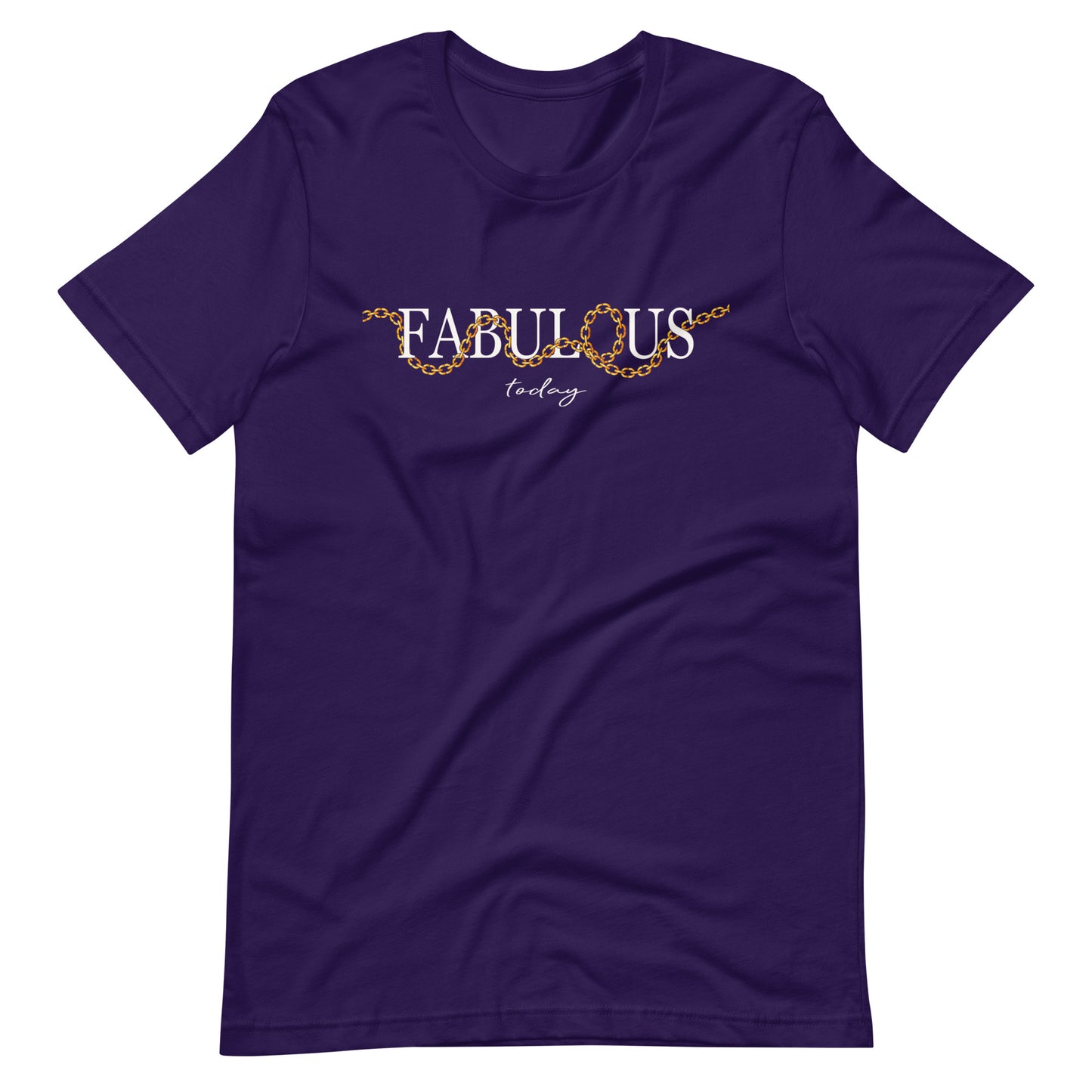 Elyx "Fabulous Today" Golden Chain Graphic Tee - Premium Soft Cotton T-Shirt for Women