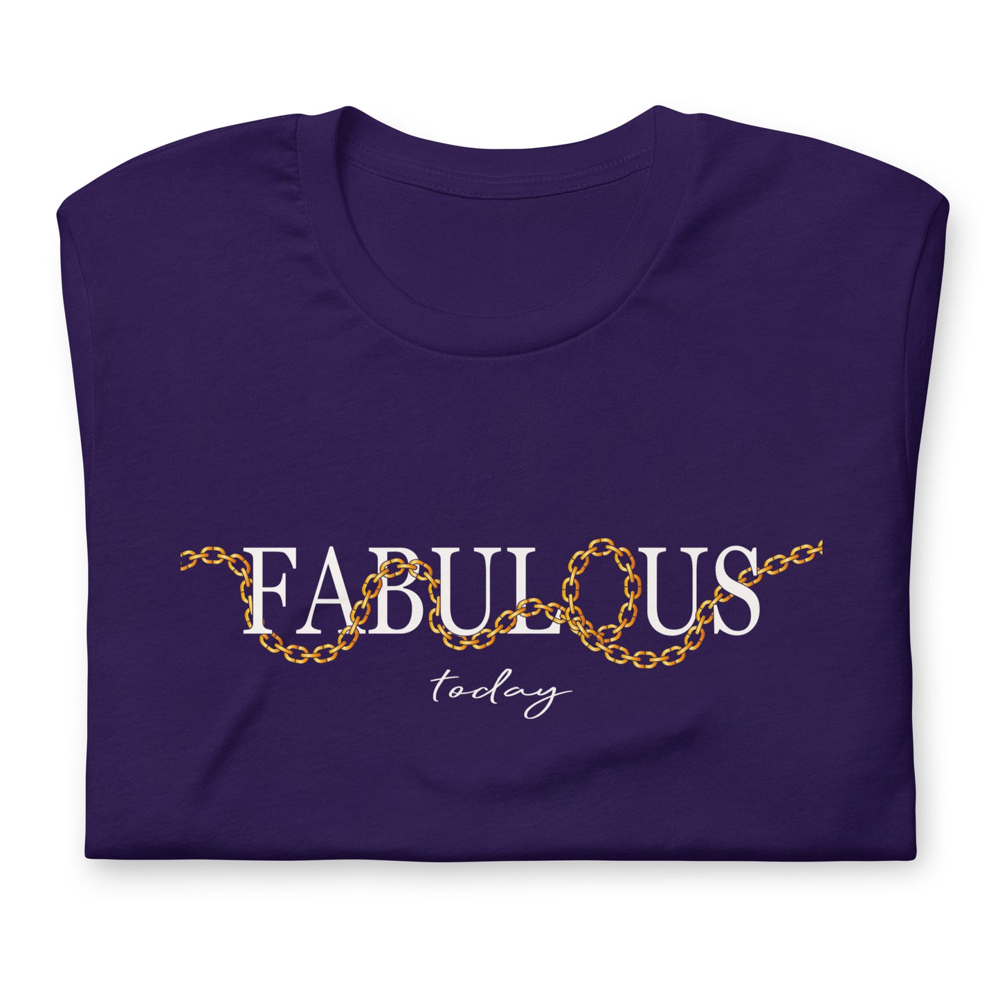 Elyx "Fabulous Today" Golden Chain Graphic Tee - Premium Soft Cotton T-Shirt for Women
